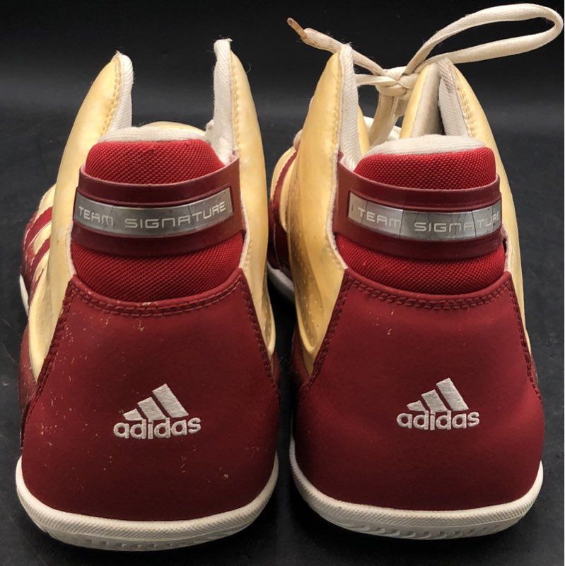 Adidas TS Team Signature Commander Burgundy Cream Basketball Shoes Size 20