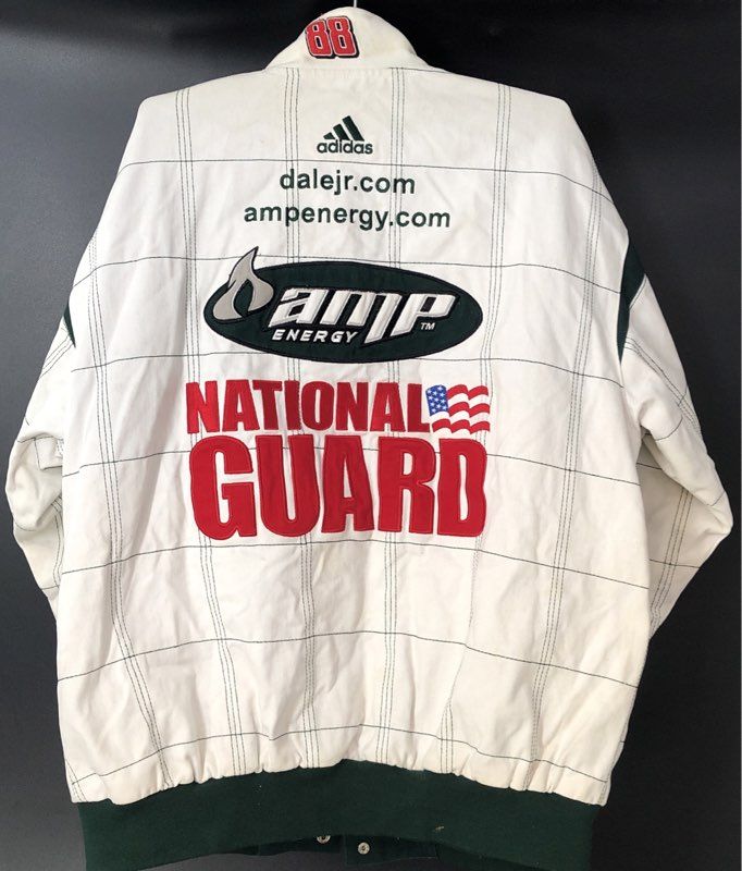 Chase Authentics Dale Jr #88 NASCAR Jacket White Green Amp Energy Mens XL