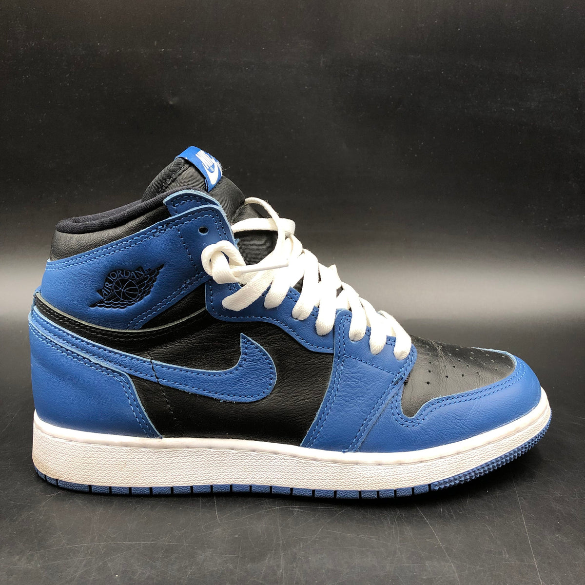 Nike Air Jordan 1 Boy's Retro 'Dark Marina Blue Sneakers-Size: 6Y (+COA)