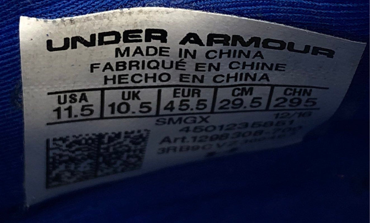 Under Armour Men's Curry 3zero Yellow Blue Athletic Shoes - Size 11.5