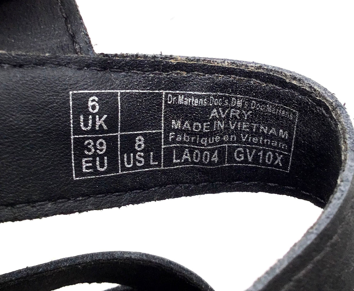 Dr. Martens Women's Avry Black Slingback Sandal - Size 8