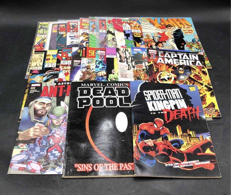Comic Book Lot Marvel 1980s-2010s Superhero Approximately 25 Comics
