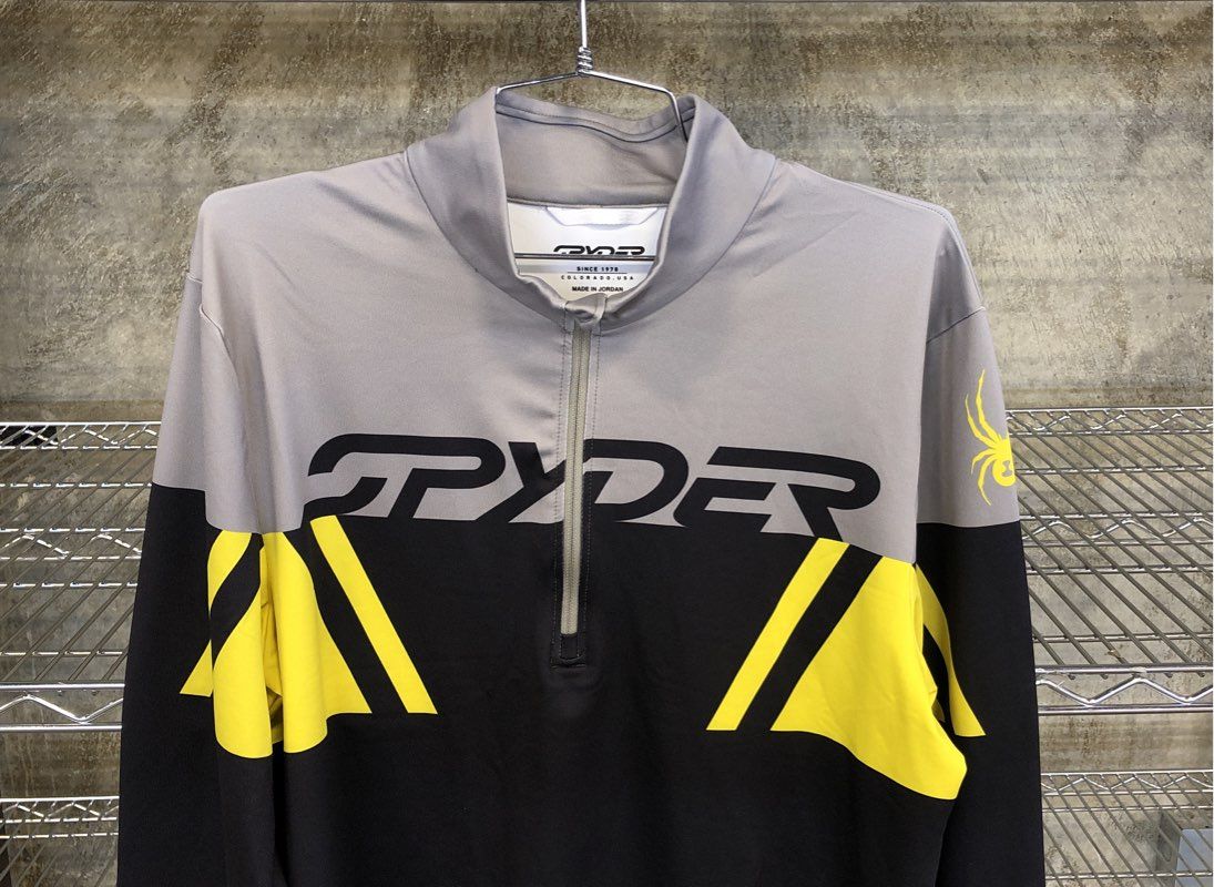 Spyder Men's Podium 1/2 Zip Pullover Gray Black Colorblock NWT Size M