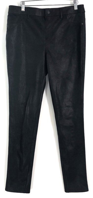 Chico's Women's Ultimate Fit Knit Suede Pants Black NWT Size 0