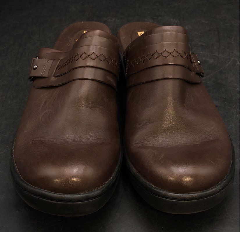 New Clarks Women's Delana Amber Dark Brown Mule Shoes - Size 8.5M