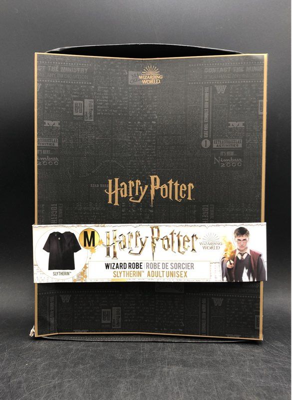 NWT Harry Potter Men's Black Slytherin Wizard Robe - Size M