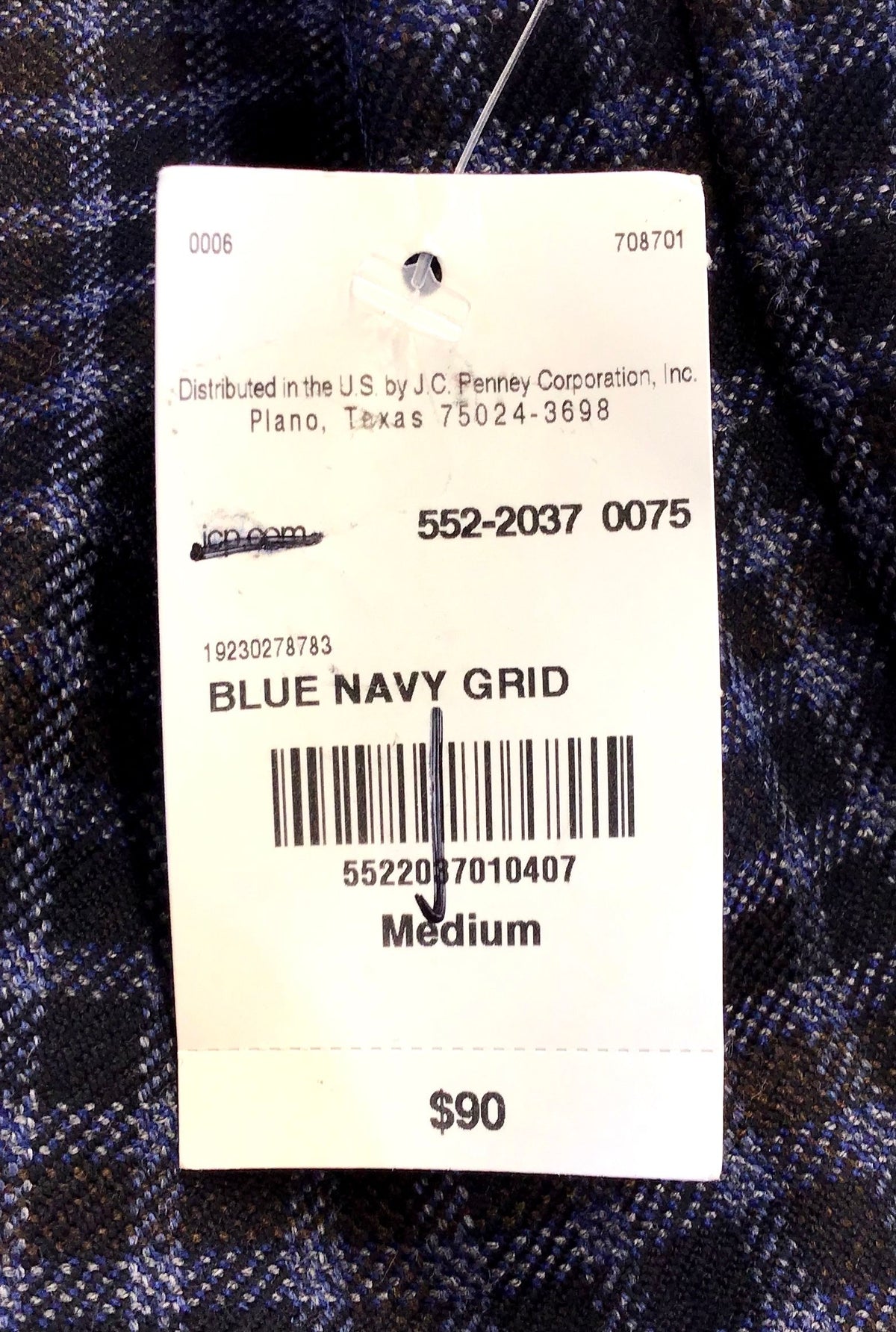 Y2K 2000s NWT Stafford Men's Blue Navy Grid Vest - Size M