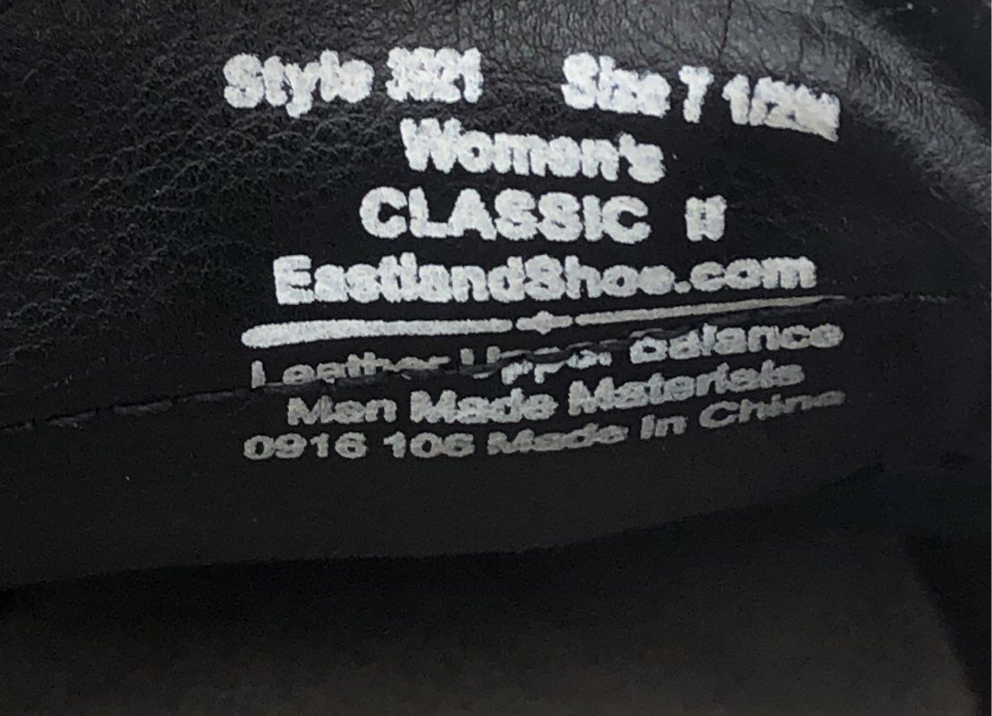 Eastland Classic Penny Loafer Black Leather Women's Slip-on Shoes Size 7.5 M