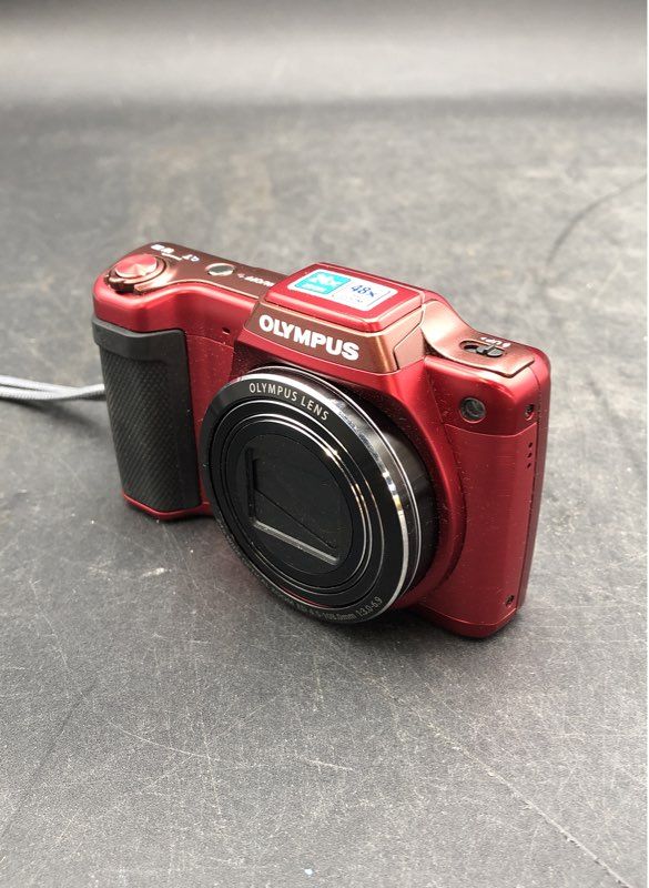 Olympus Red Stylus SZ-15 Digital Compact Camera With Charger