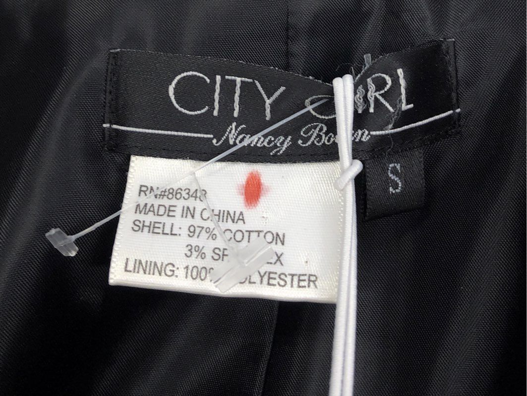 City Girl Nancy Bolen Women's Zebra Paisley Sequin Zip Up Jacket NWT Sz S