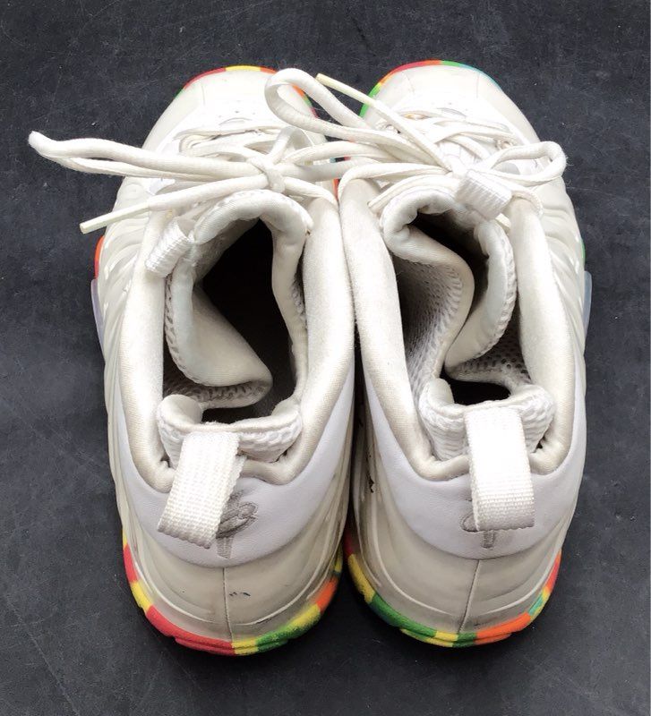 Nike Little Posite One Fruity Pebbles White Multi-Color Youth Size 7Y
