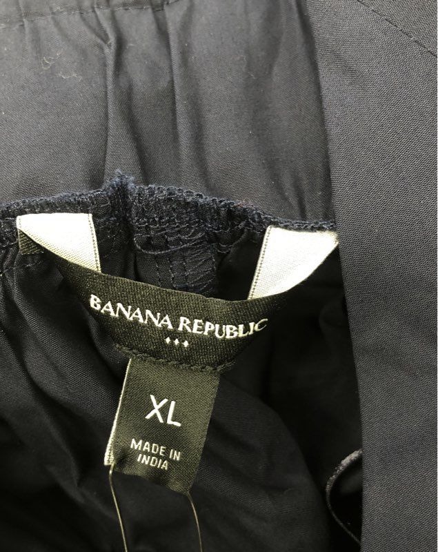 Banana Republic Women's Navy Blue Spaghetti Strap V-Neck Poplin Dress NWT XL