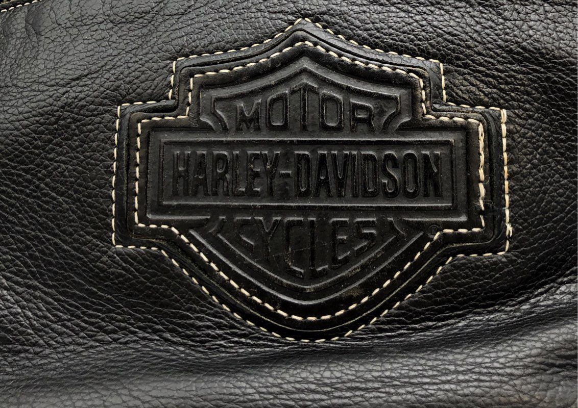 Harley Davidson Black Pebbled Leather Bar & Shield Logo Crossbody Bag