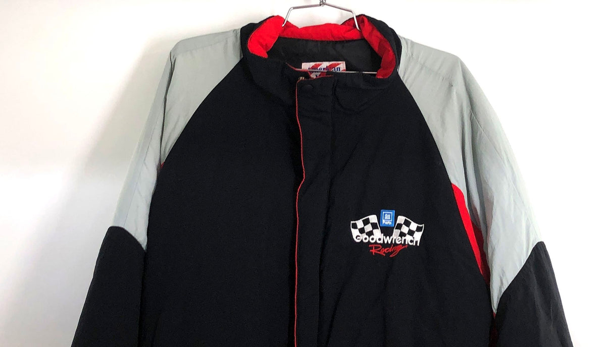 American Made Goodwrench Racing NASCAR Jacket Black Red GM Parts XL