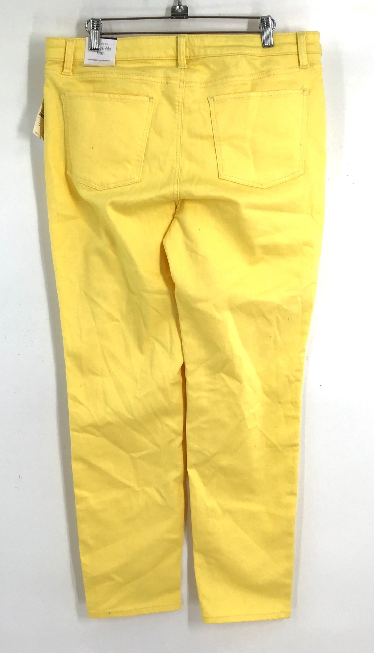 NWT Talbots Women&#39;s Yellow Slim Ankle Jeans - Size 12