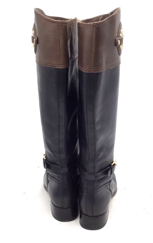Michael Kors Women's Black Brown Riding Boots - Size 8.5M