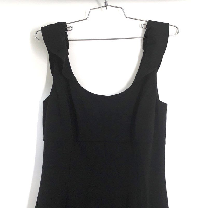 White House Black Market Women's Black Flutter Sleeve Sheath Dress NWT Sz 4