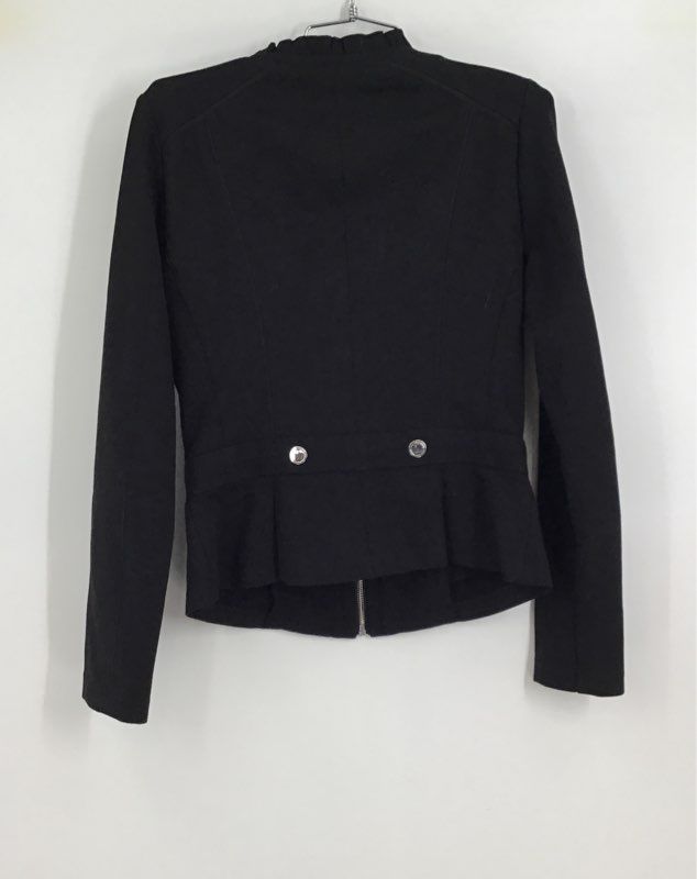 White House Black Market Women&#39;s Black Full Zip Jacket - Size 4