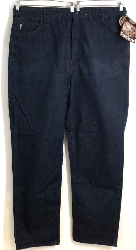 Carhartt Men's FRB150 Flame Resistant Dark Wash Jeans USA Union Made NWT 46x36