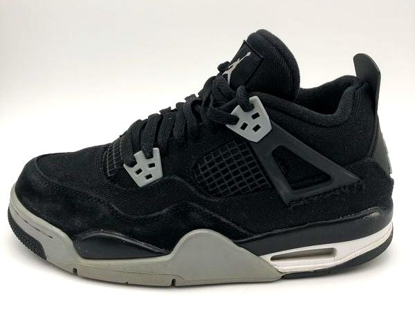 Nike Air Jordan 4 Boy's Retro 'Black Canvas' (GS) Sneakers-Size: 6.5Y (+COA)