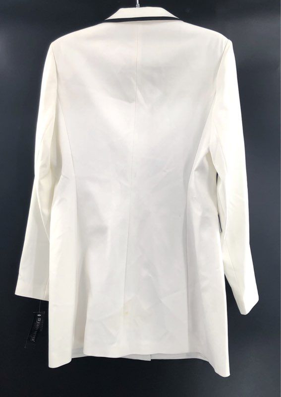 John Meyer Women's 2-Piece Pant Suit White Black Contrast Trim NWT Sz 10