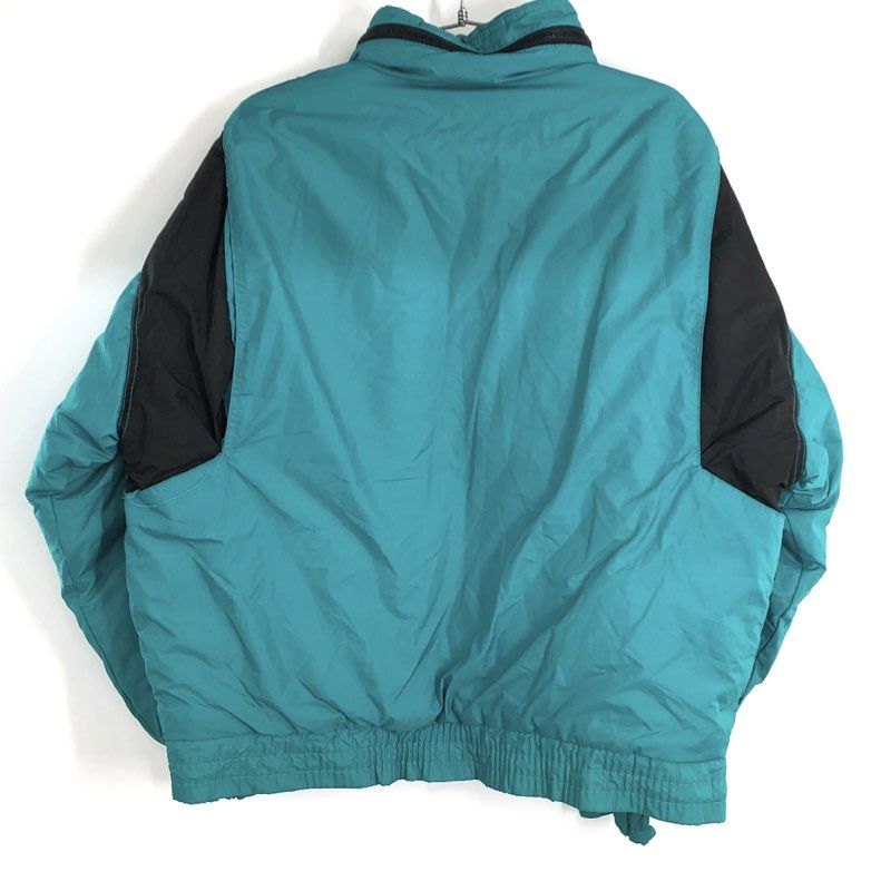 Vintage 90s Steep Slopes Men's Teal Black Insulated Heavy Puffy Ski Jacket Sz L