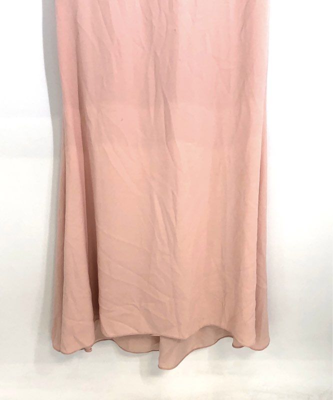 Eliza J Women's Blush Pink Halter Neck Pleated Gown Maxi Dress Sz 14 NWT