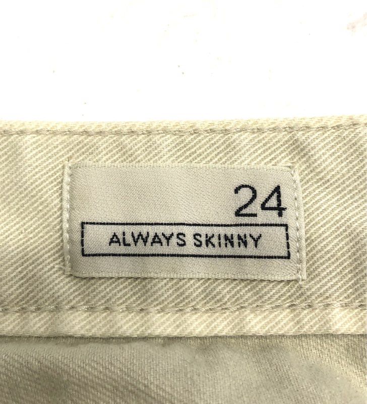 Gap Women's Always Skinny Jeans Beige Twill Cotton Stretch Sz 24