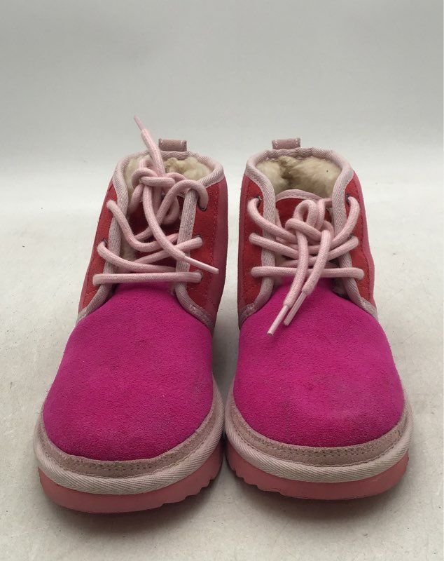 NIB Ugg Neumel Mashup Boys Pink Ankle Snow Boots - Size 3