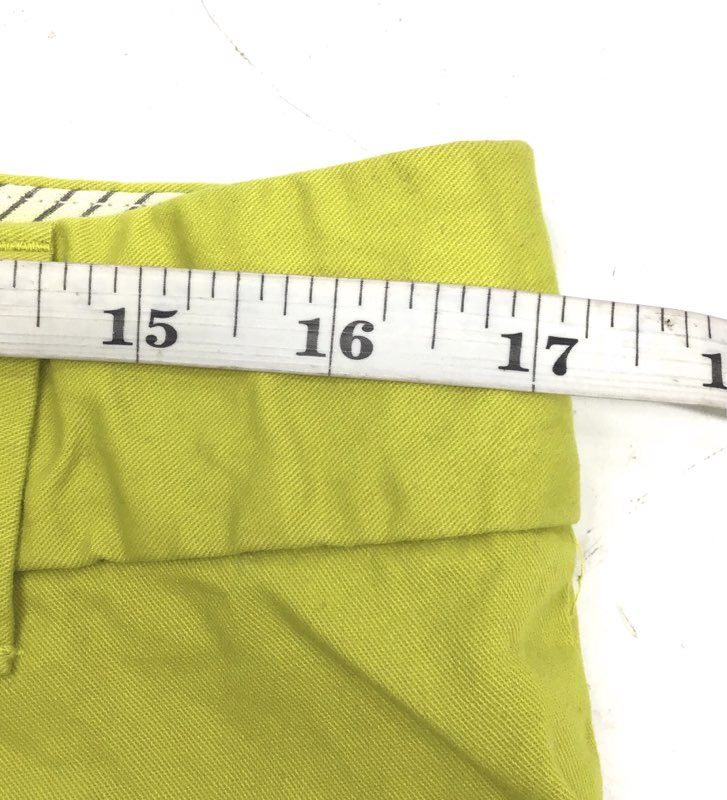 Ann Taylor LOFT Women's Lime Green Citron 100% Cotton Chino Twill Shorts Sz 2