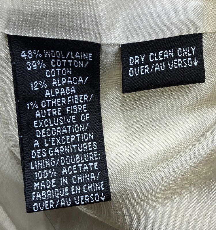 Dana Buchman Women's Blazer Jacket Tan Floral Jacquard Wool Alpaca Sz 16 NWT