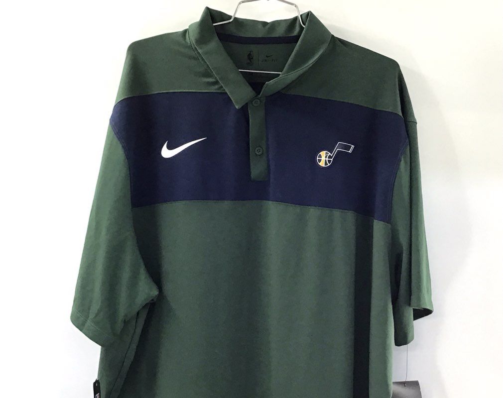 NWT Nike NBA Utah Jazz Basketball Polo Shirt - Size 2XL