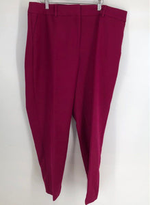 NWT Talbots Women's Pink High Waist Hampshire Ankle Pants - Size 18W