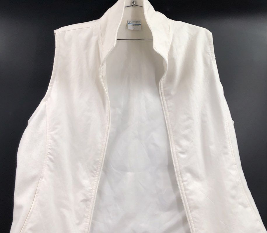 Columbia Women's Full Zip Fleece Lined Vest White Size XL