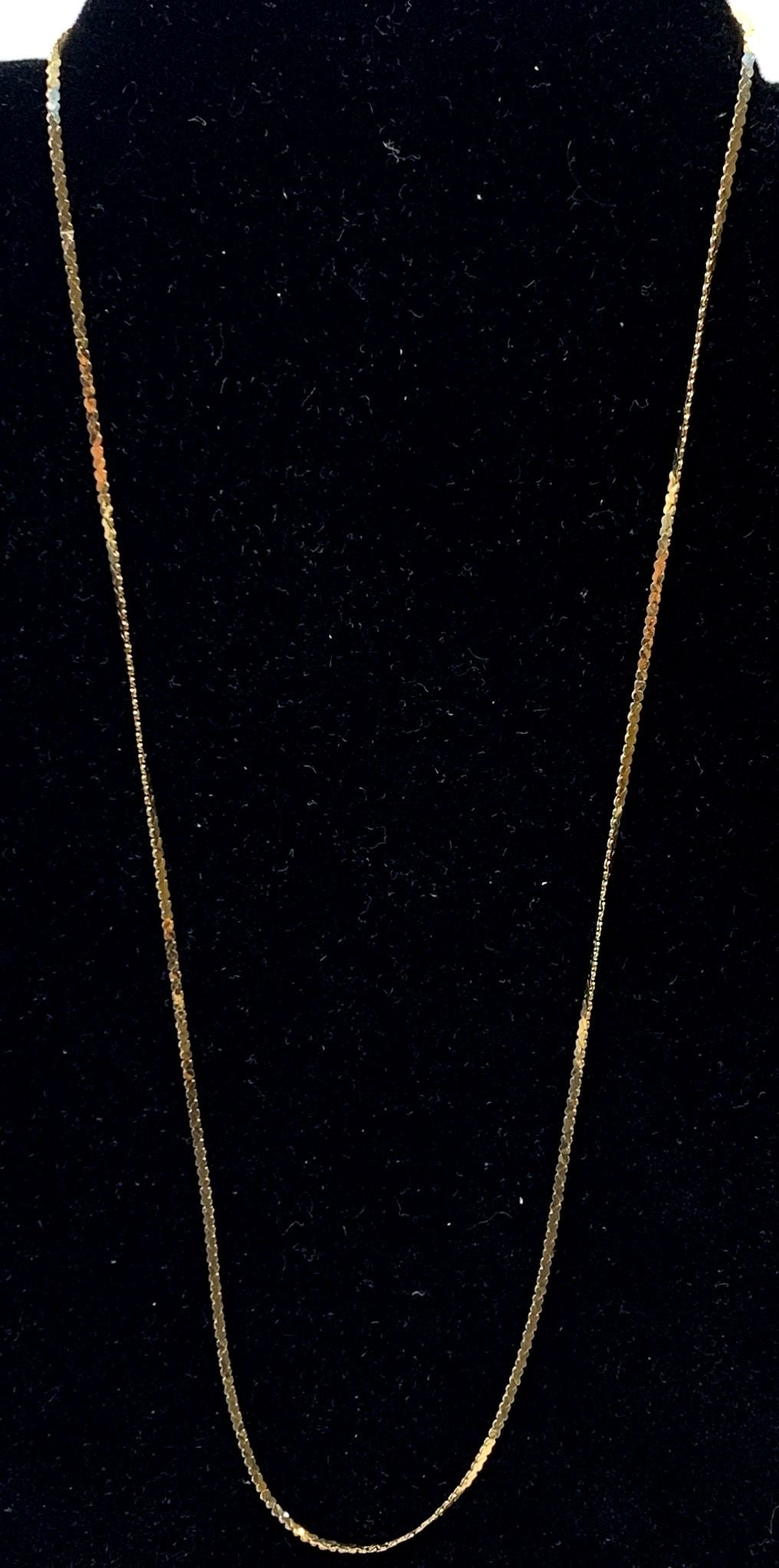 Fabulous 14K Gold Serpentine Necklace 3.2g