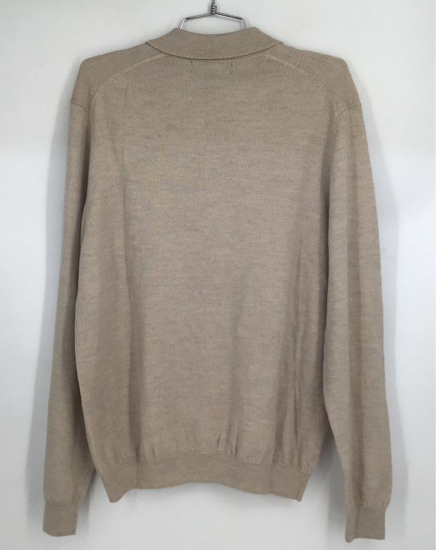 Brooks Brothers Men&#39;s Beige Wool Pullover Sweater - Size L