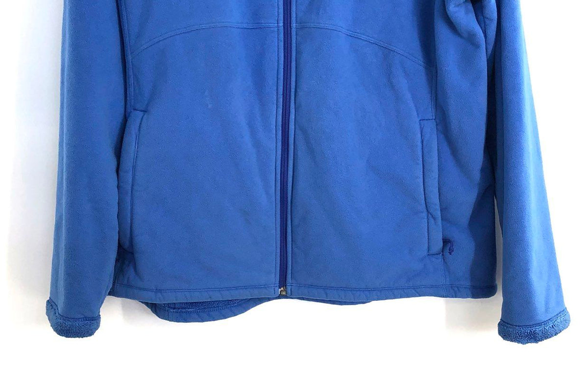 The North Face Women's Blue Full Zip Fleece Jacket High Pile Collar Sz XL