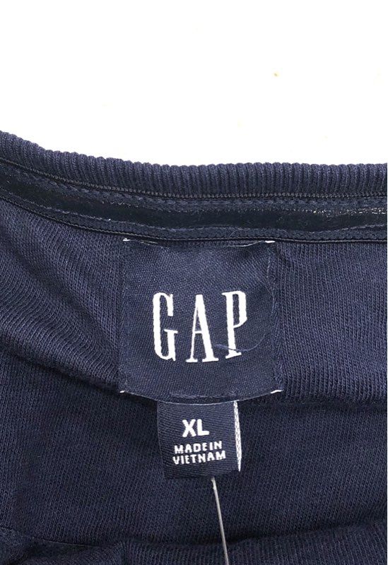 Gap Women's Strapless Mixed Media Midi Dress Navy Blue Ribbed Cotton Sz XL NWT