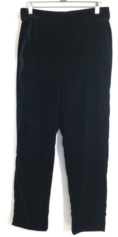 J.Crew Women's Black Italian Velvet Cameron Slim Crop Pants Sz 2 NWT