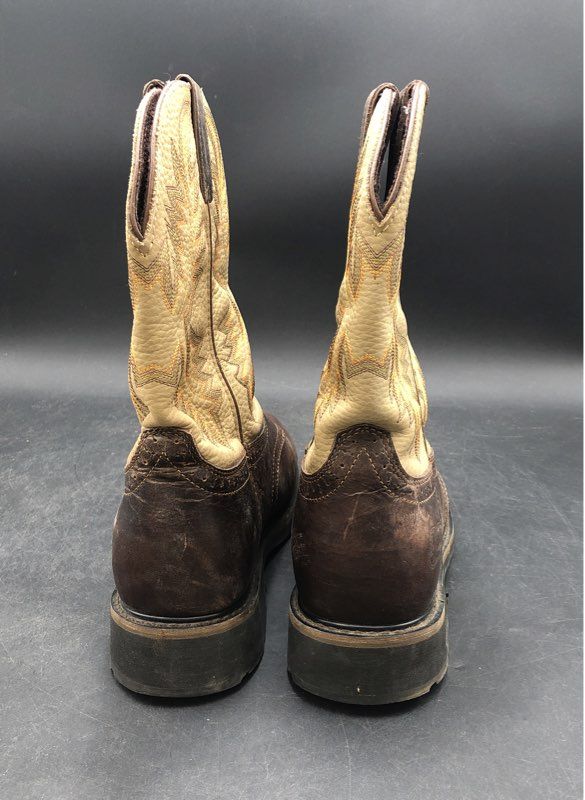 Justin Men's Brown Beige Work Boots - Size 13D