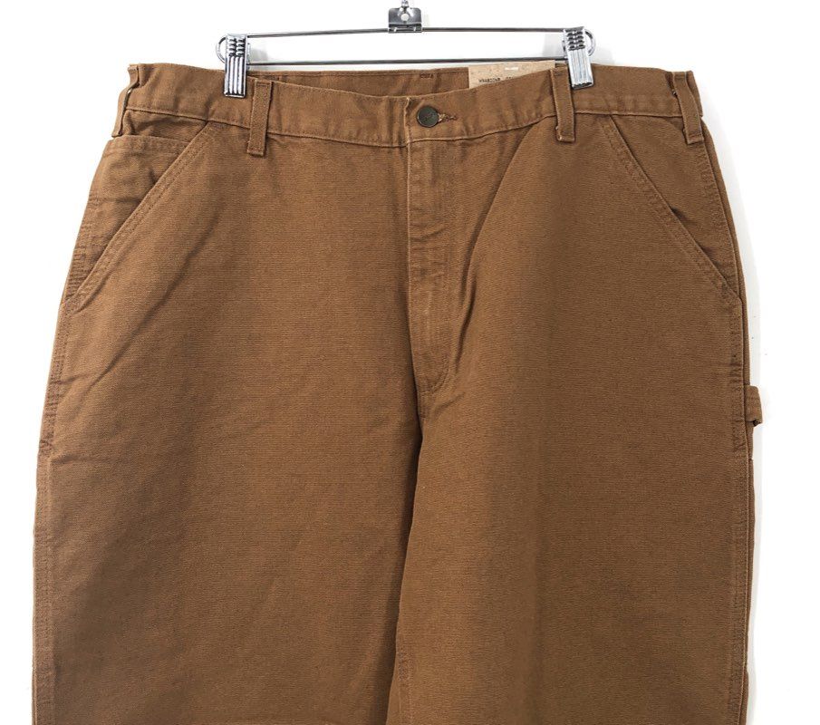 Y2K 2000s Carhartt Men's Brown B11-BRN Cotton Carpenter Pants - Size 38 x 32