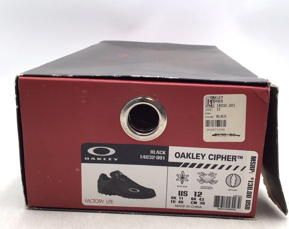 Oakley Men&#39;s Cipher 14032-001 Black Golf Shoes - Size 12