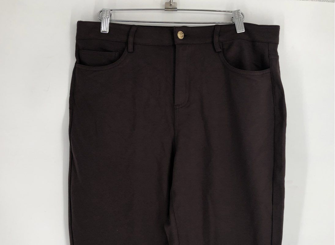 MICHAEL Michael Kors Women's Brown Stretch Skinny 5-Pocket Pants Size L