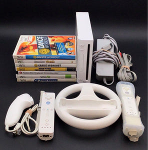 Nintendo Wii Console And Accessories Lot - Dance Workout & More Video Games