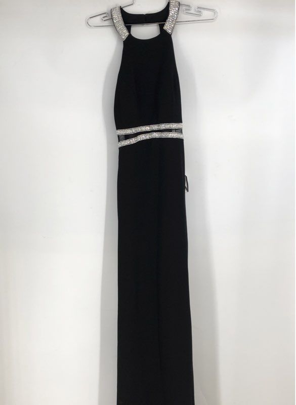 NWT Sequin Hearts Women's Black Maxi Dress - Size 7