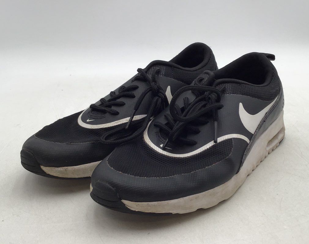 Nike Women&#39;s Air Max Thea 599409-028 Black Lace-Up Athletic Shoes - Size 9.5