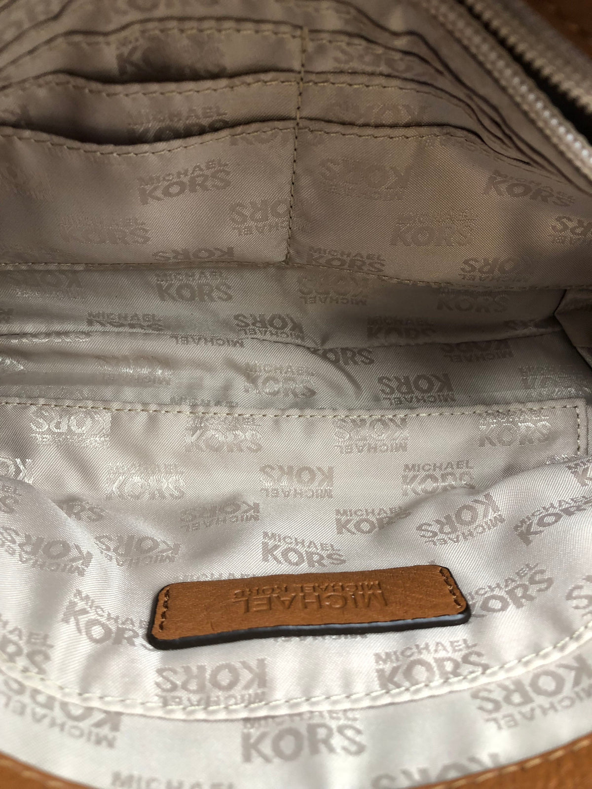 Michael Kors Brown Leather 'Jet Set' Crossbody Bag (+COA)