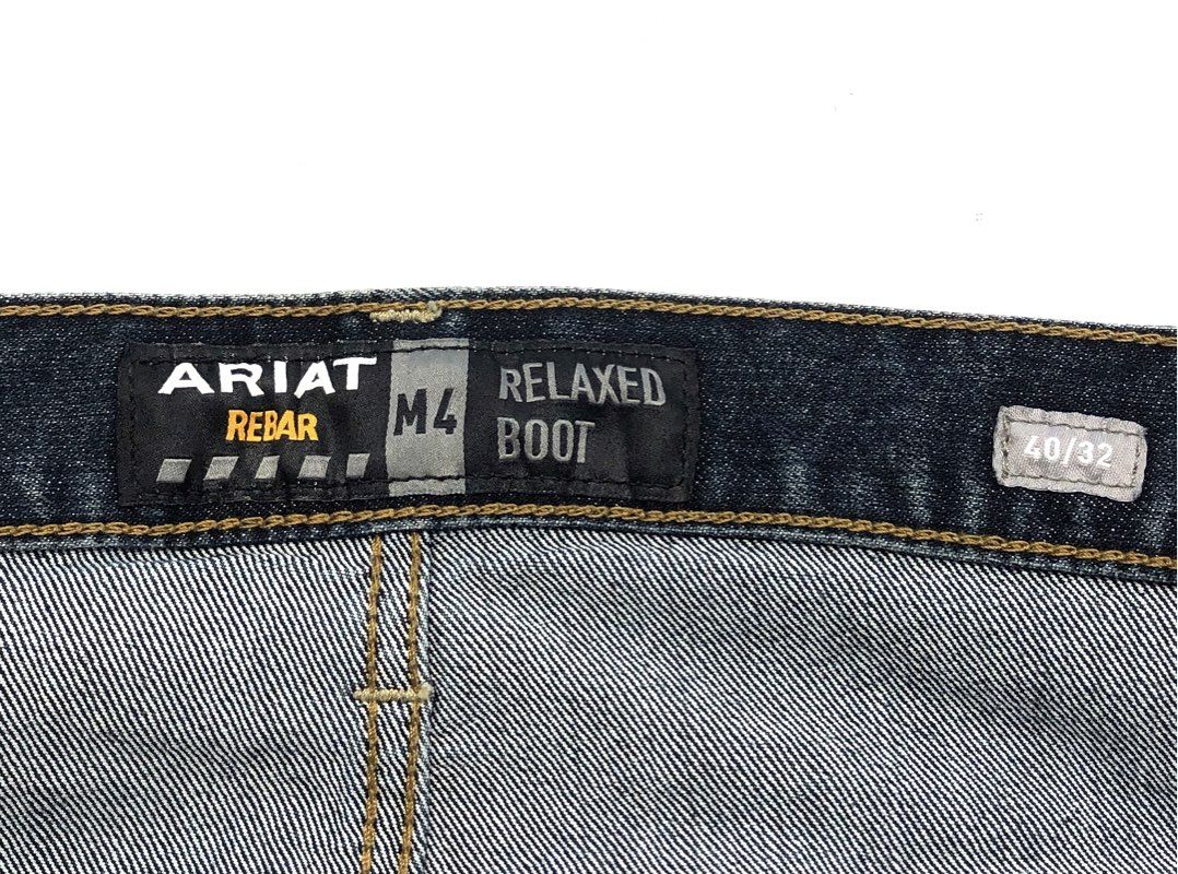 Ariat Men's Rebar M4 Relaxed Boot Cut DuraStretch Work Jeans Blue Sz 40x32 NWT