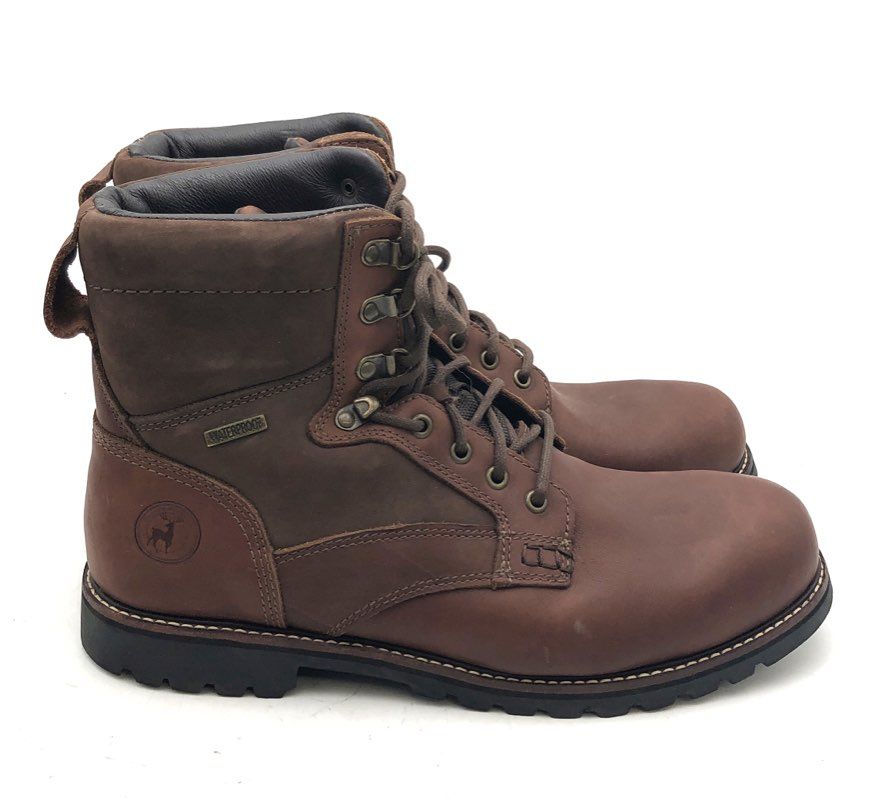 Geogio Giant Sierra Revamp Brown Leather Waterproof Steel Toe Work Boots Size 13