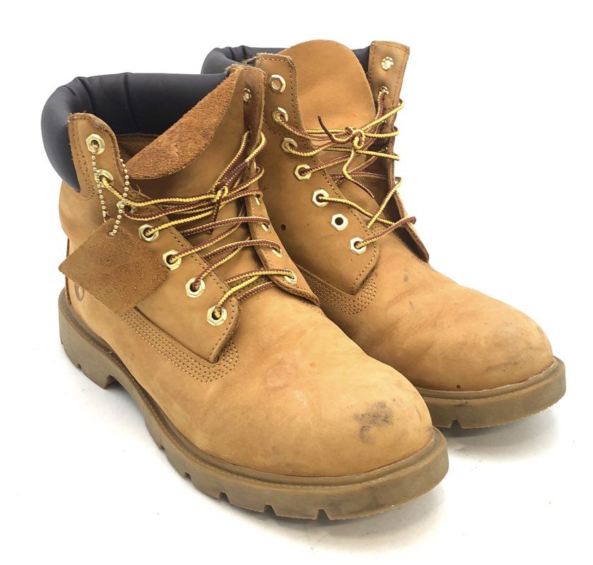 Timberland 6 Inch Premium Wheat Nubuck Leather Waterproof Boots Men's Size 10.5M